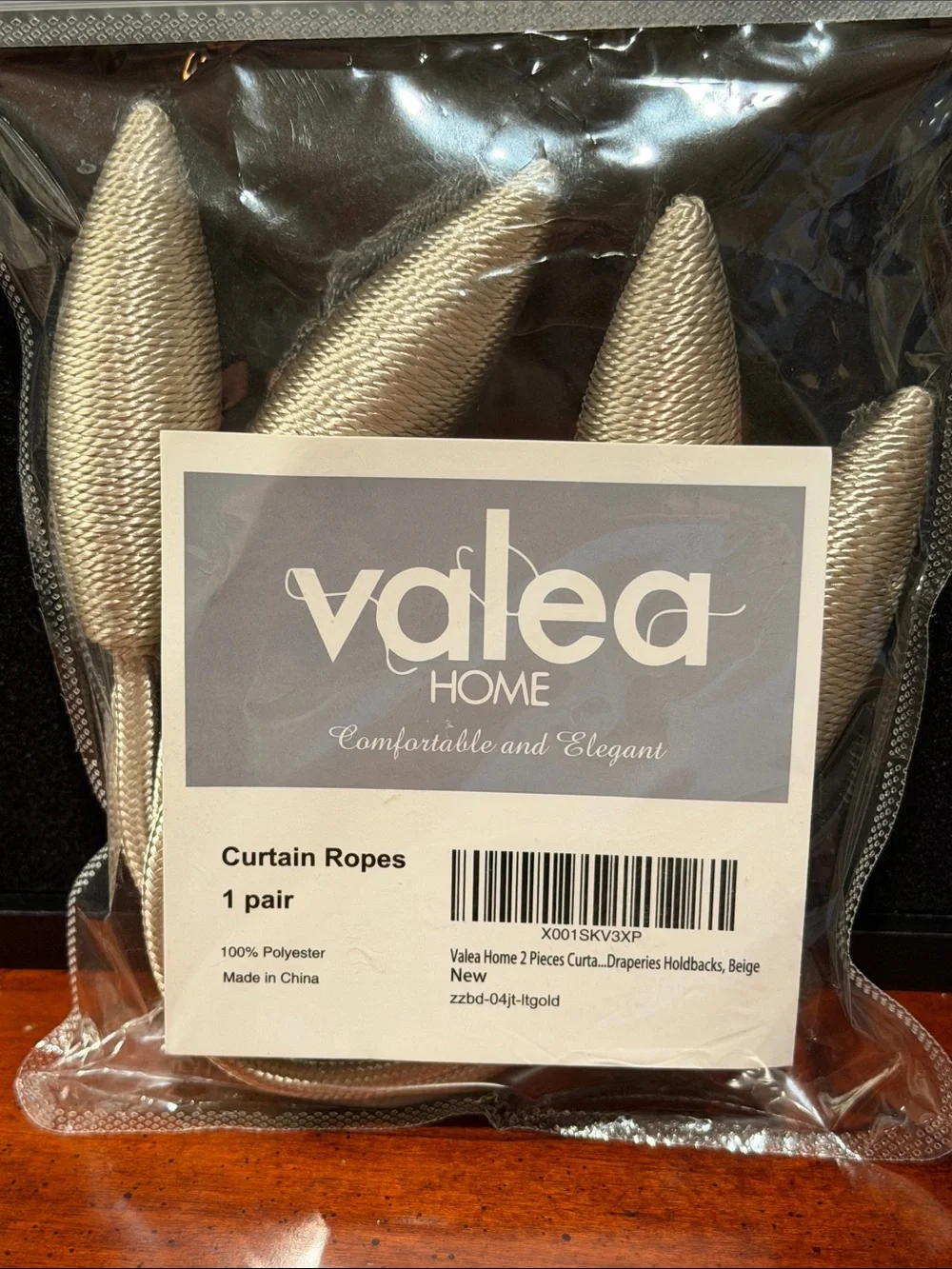 Curtain Ropes Holdbacks - Pair